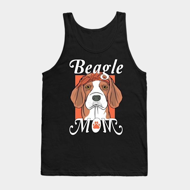 Beagle Doggy Mom  Mommy Mother Tank Top by SiegfriedIlligDesign